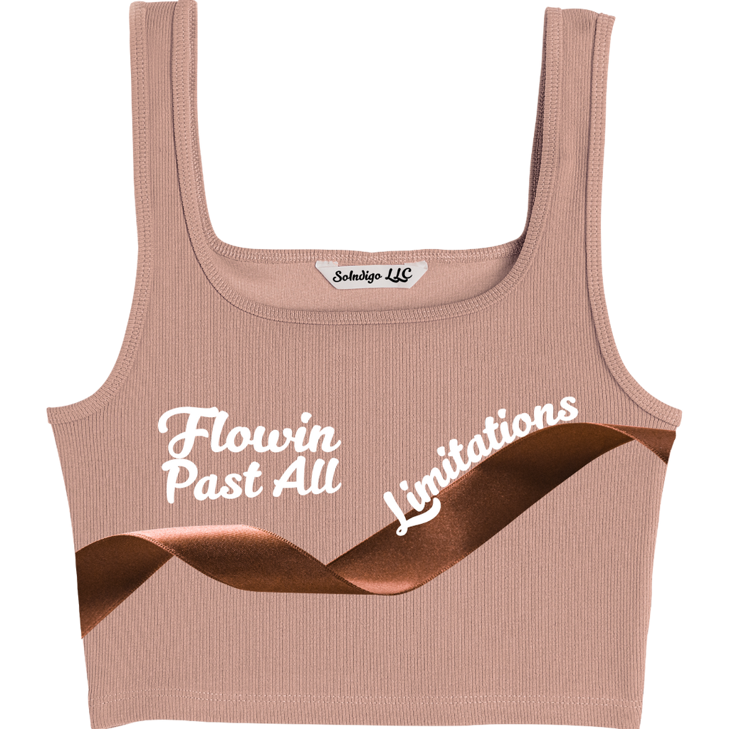 Flowin’ Past All Limitations Ribbed Crop Tank | Empowerment Tank