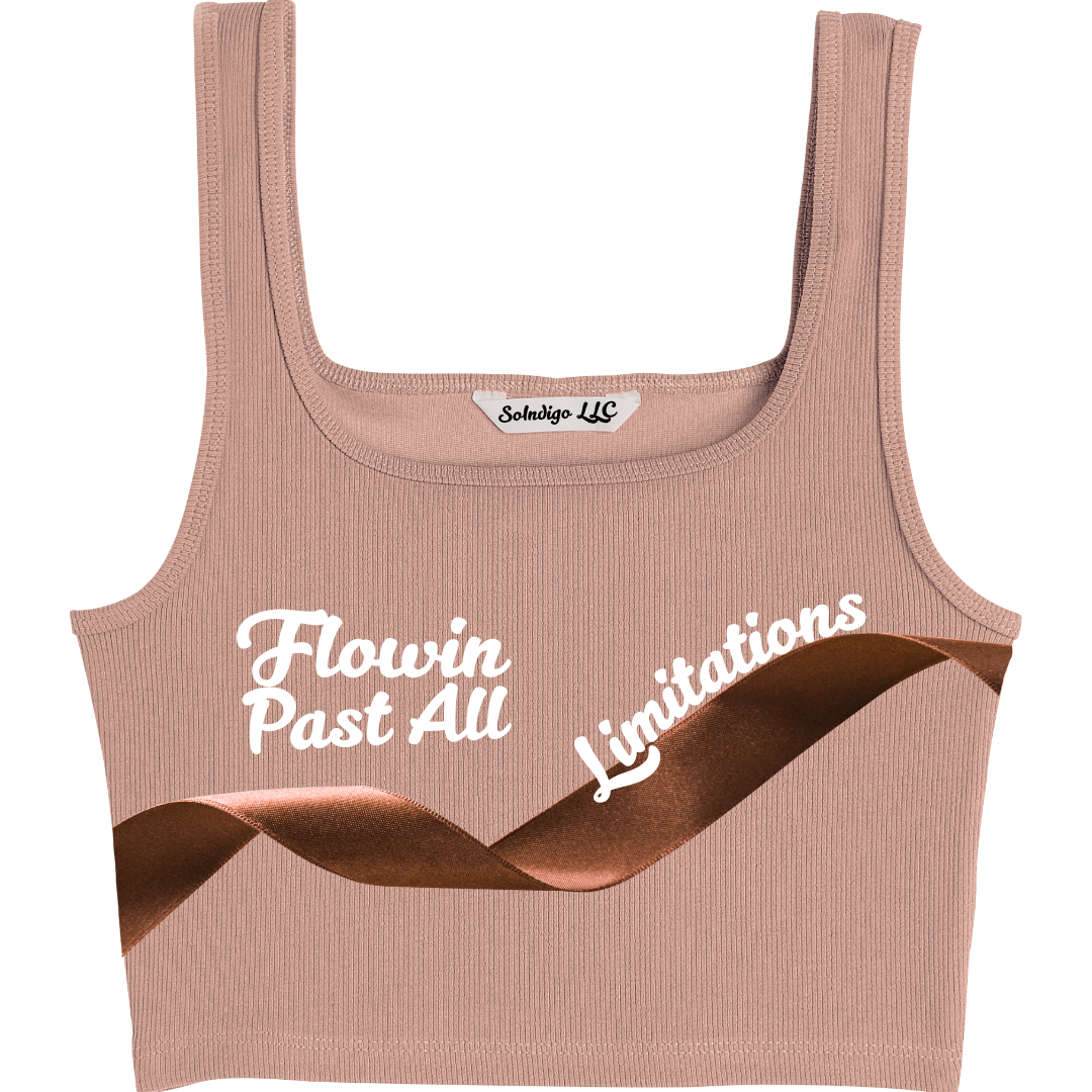 Flowin’ Past All Limitations Ribbed Crop Tank | Empowerment Tank