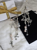 Heart & Motion Beaded Chain Bag Charm | Dance-Inspired Keychain Accessory