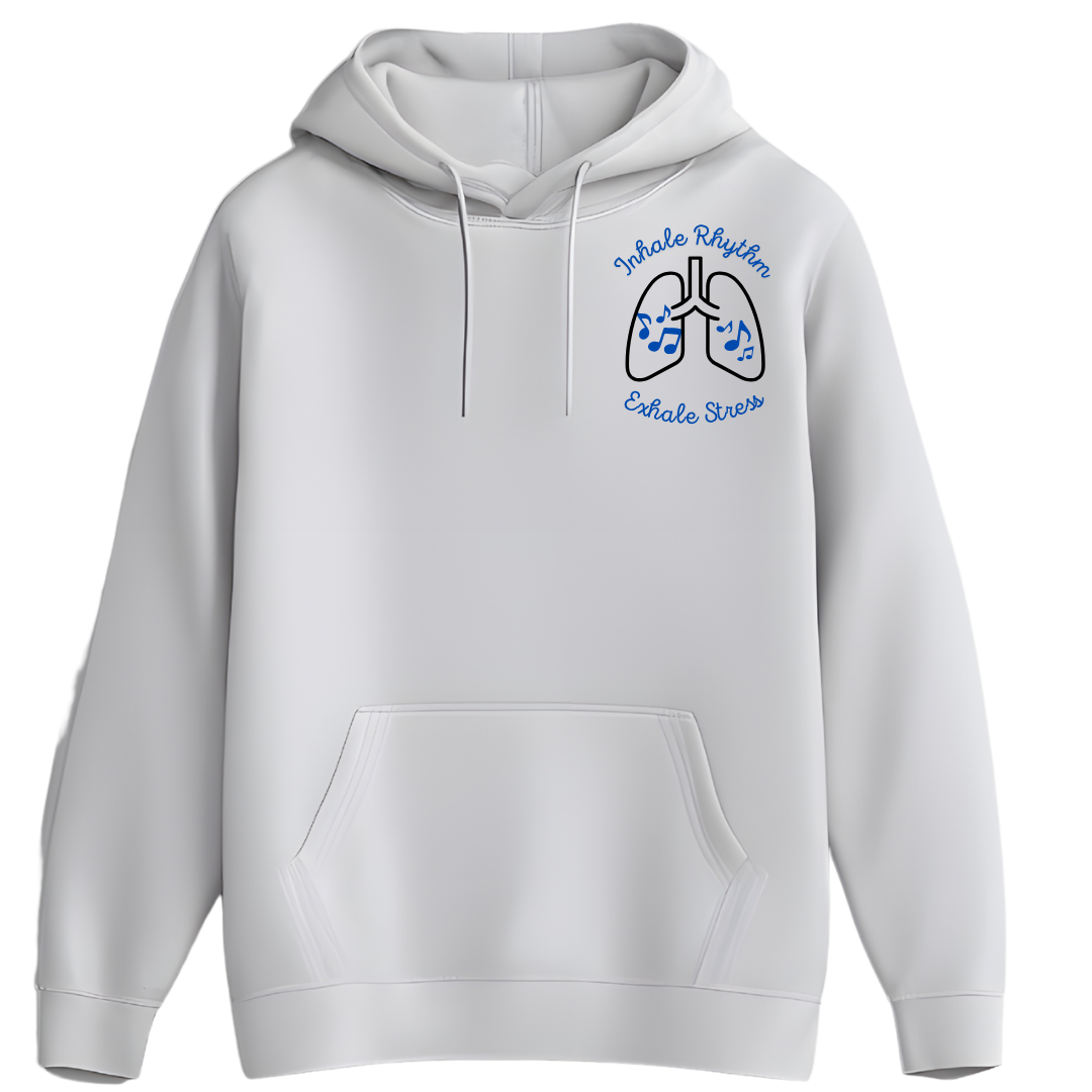 Inhale Rhythm, Exhale Stress Hoodie – SoIndigo Limited Edition