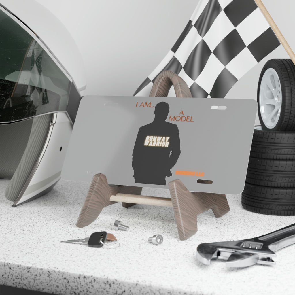 Decorative Vehicle Vanity Plate | Customized Design | I Am a Model Runway Warrior | Great for the Stylish Model