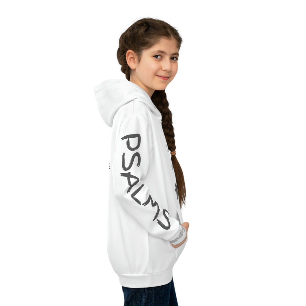 Child of a King | Psalms 95:3 | Comfortable Fit | Children's Hoodie  with Large Print on Both Left and Right Sleeve