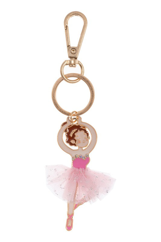 Kids Ballerina Enamel Keychain
