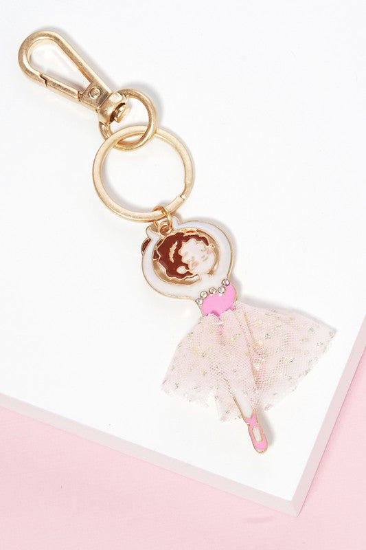 Kids Ballerina Enamel Keychain