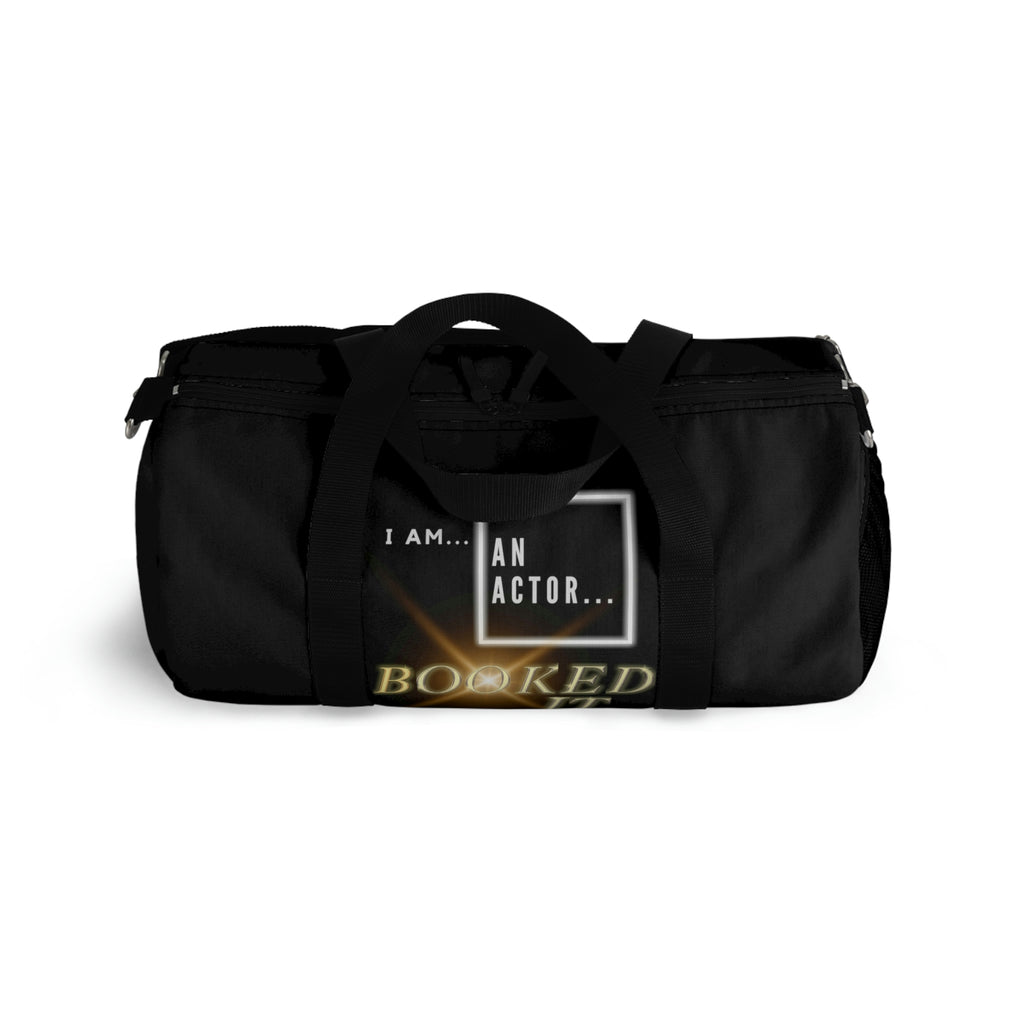 I Am an Actor | Black Duffel Bag | Customized Design with Name Tag Inside | Great for Light Travels | On-The-Go | Easy to Carry Duffel Bag