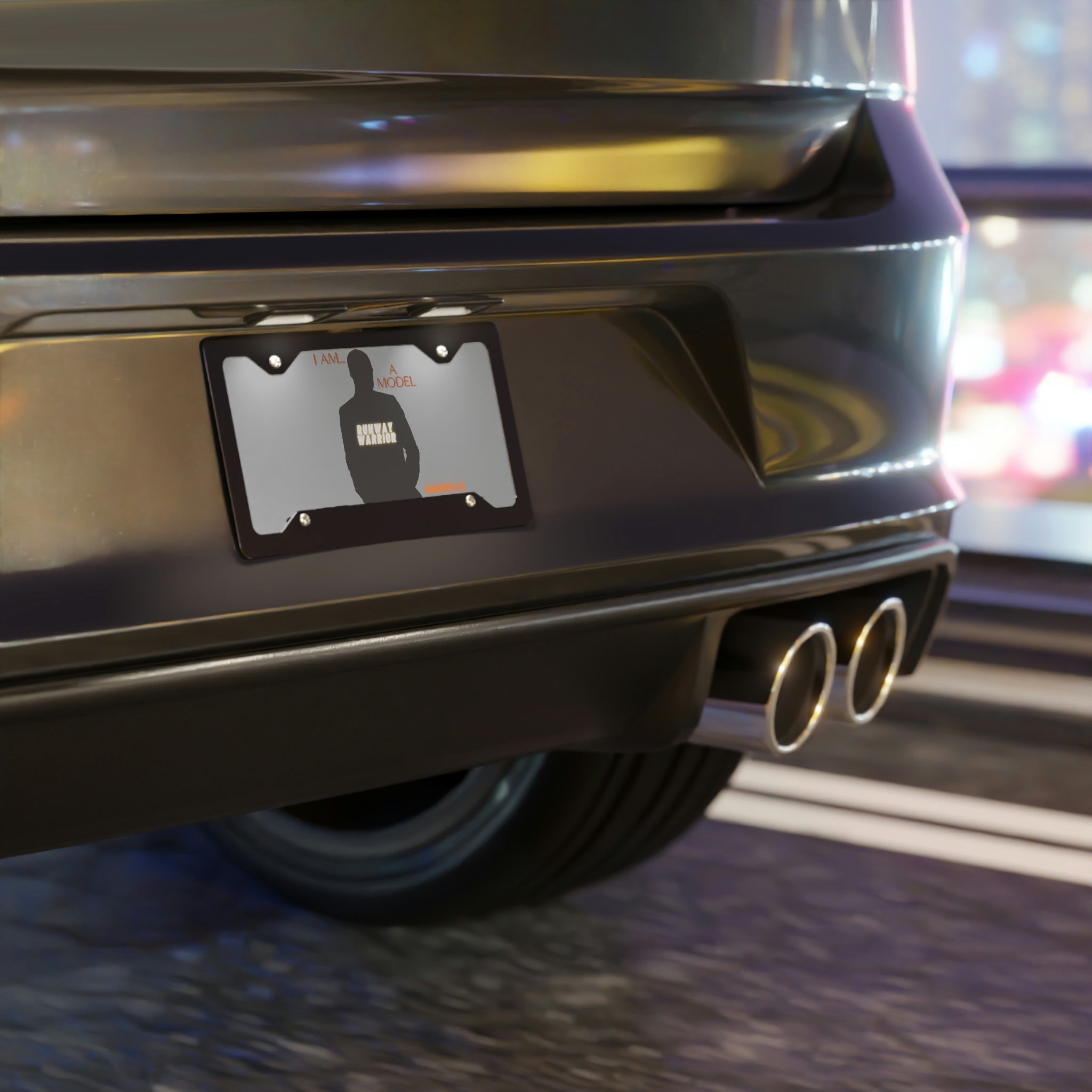 Decorative Vehicle Vanity Plate | Customized Design | I Am a Model Runway Warrior | Great for the Stylish Model