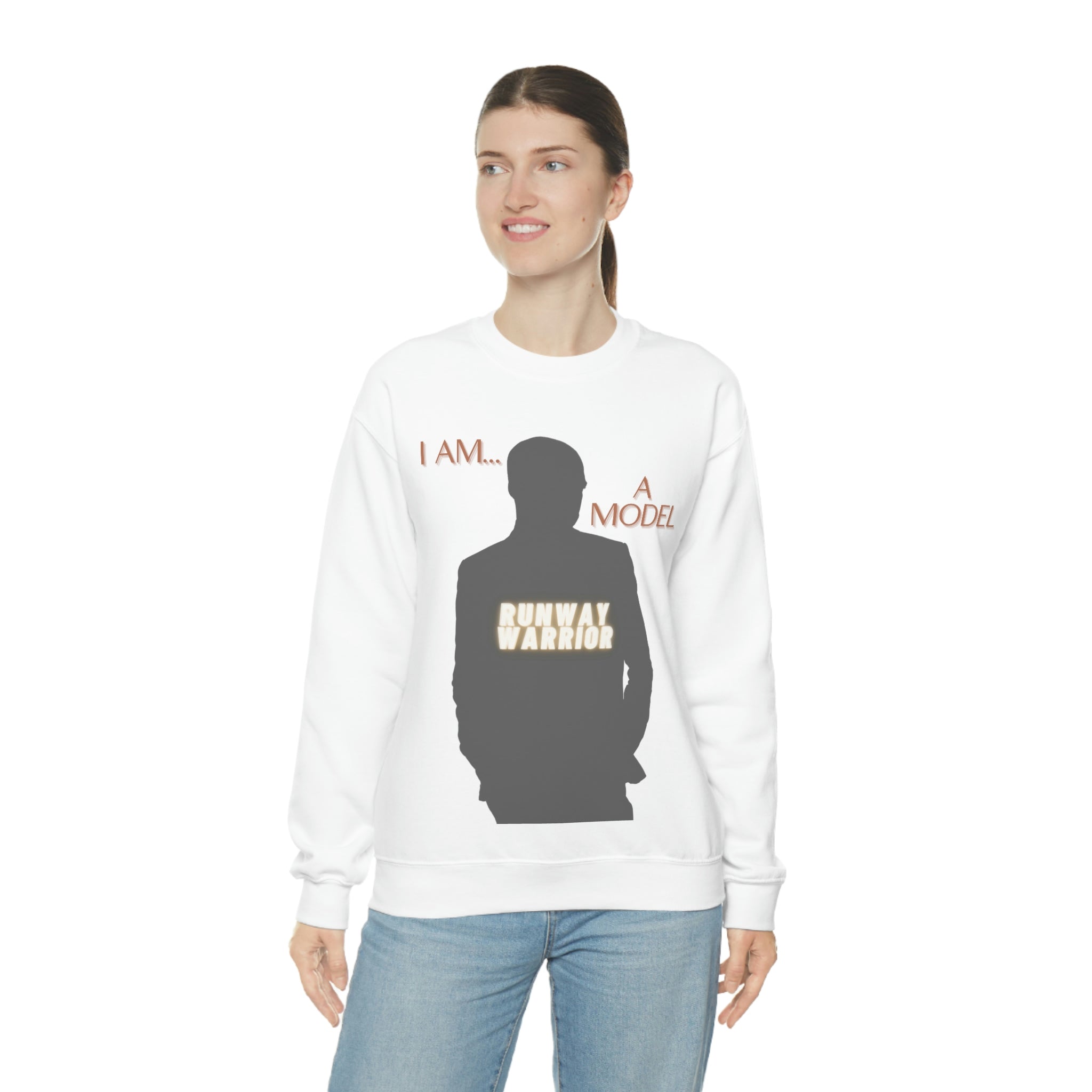 I Am a Model | Runway Warrior | Comfortable Unisex Heavy Blend™ | Crewneck Sweatshirt