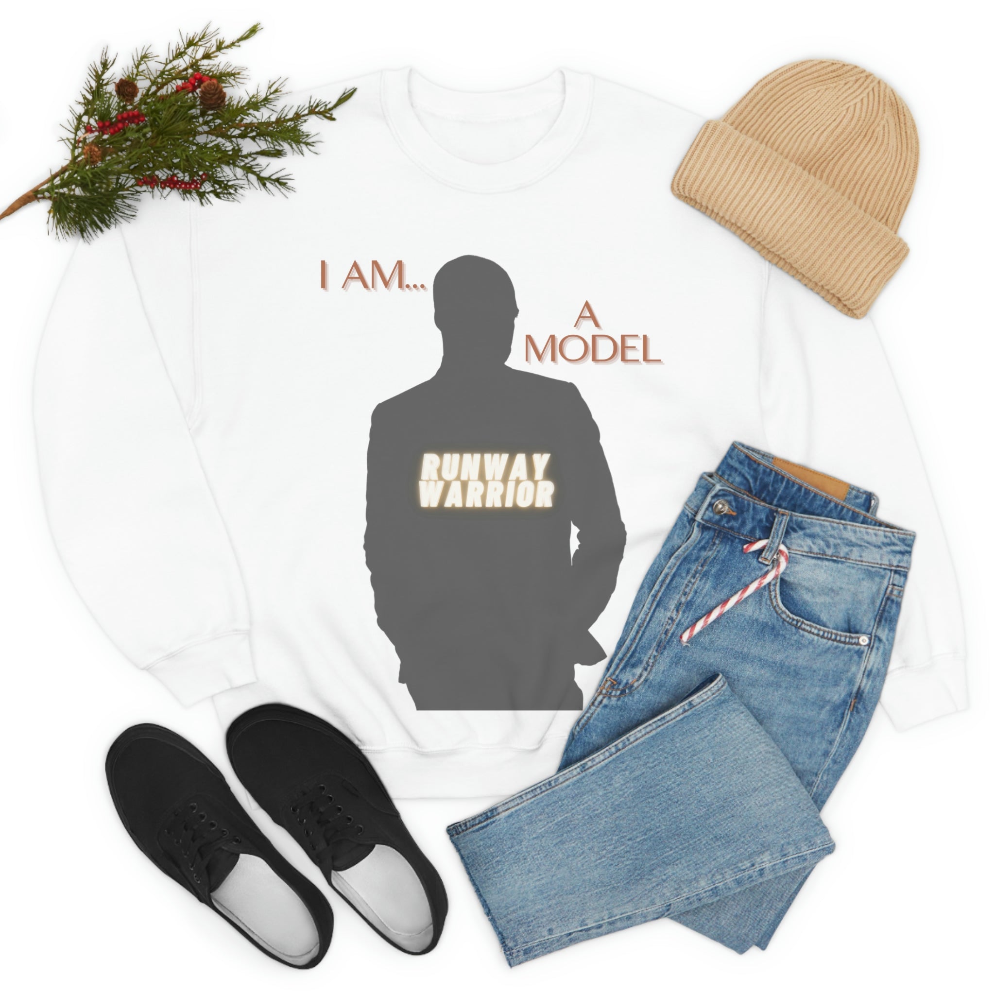 I Am a Model | Runway Warrior | Comfortable Unisex Heavy Blend™ | Crewneck Sweatshirt