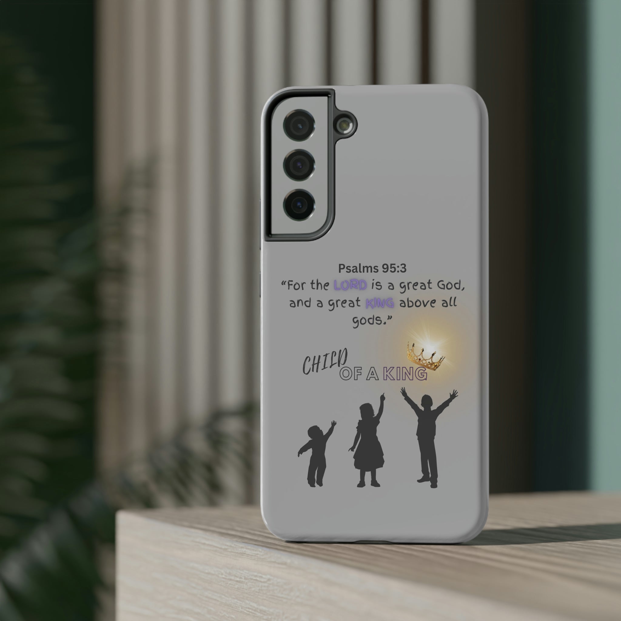 Impact-Resistant | Phone Cases with Beautiful Child of a King Custom Design | Wireless Charging Capabilities | Glossy and Matte Premium Finish