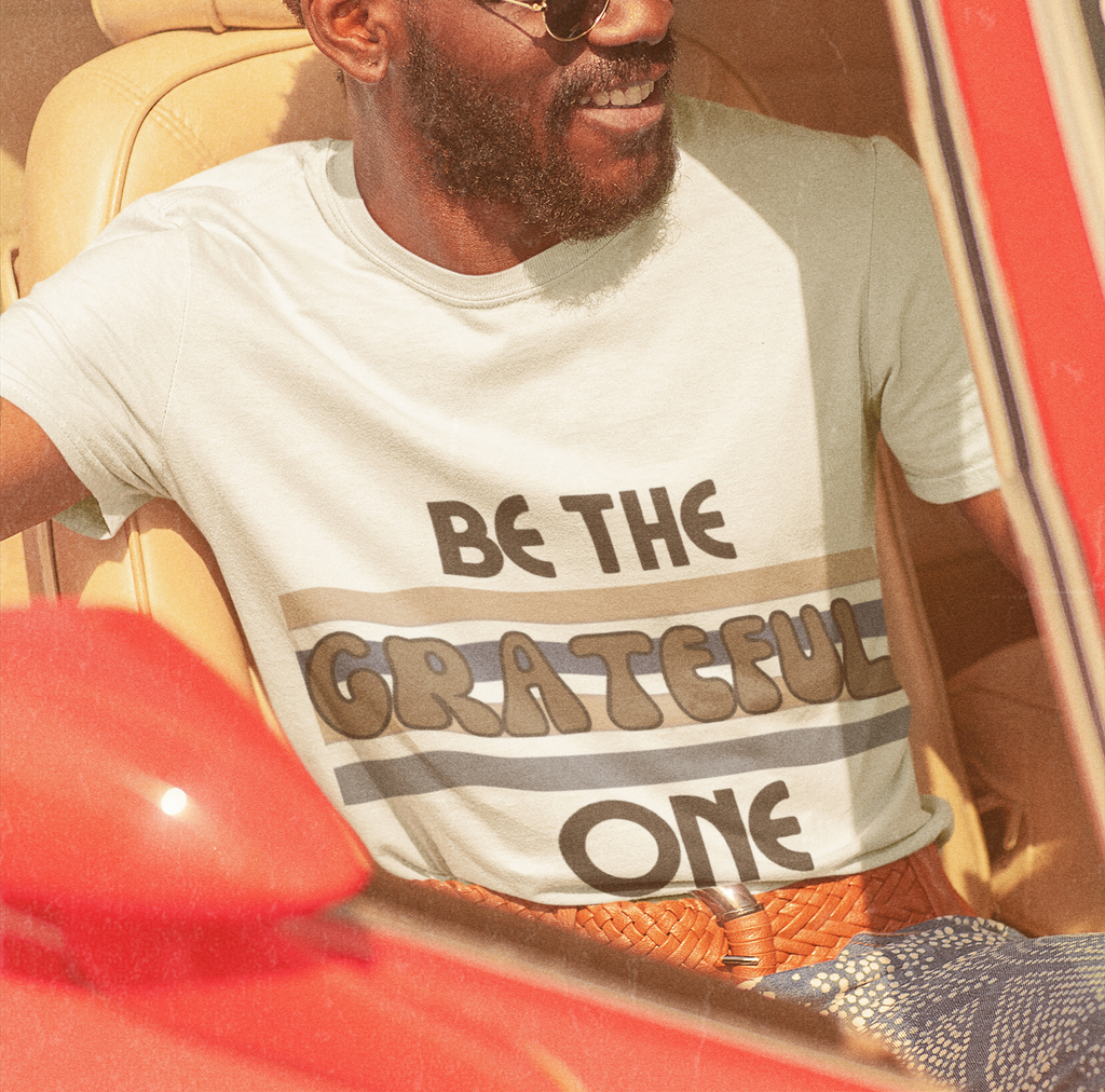 Retro Style | Unisex | Heavy Cotton Tee Shirt | Be The Grateful One | Vintage Inspired Design | Available in Multiple Colors | Perfect for Men and Women | Great for any Occasion | Shop now