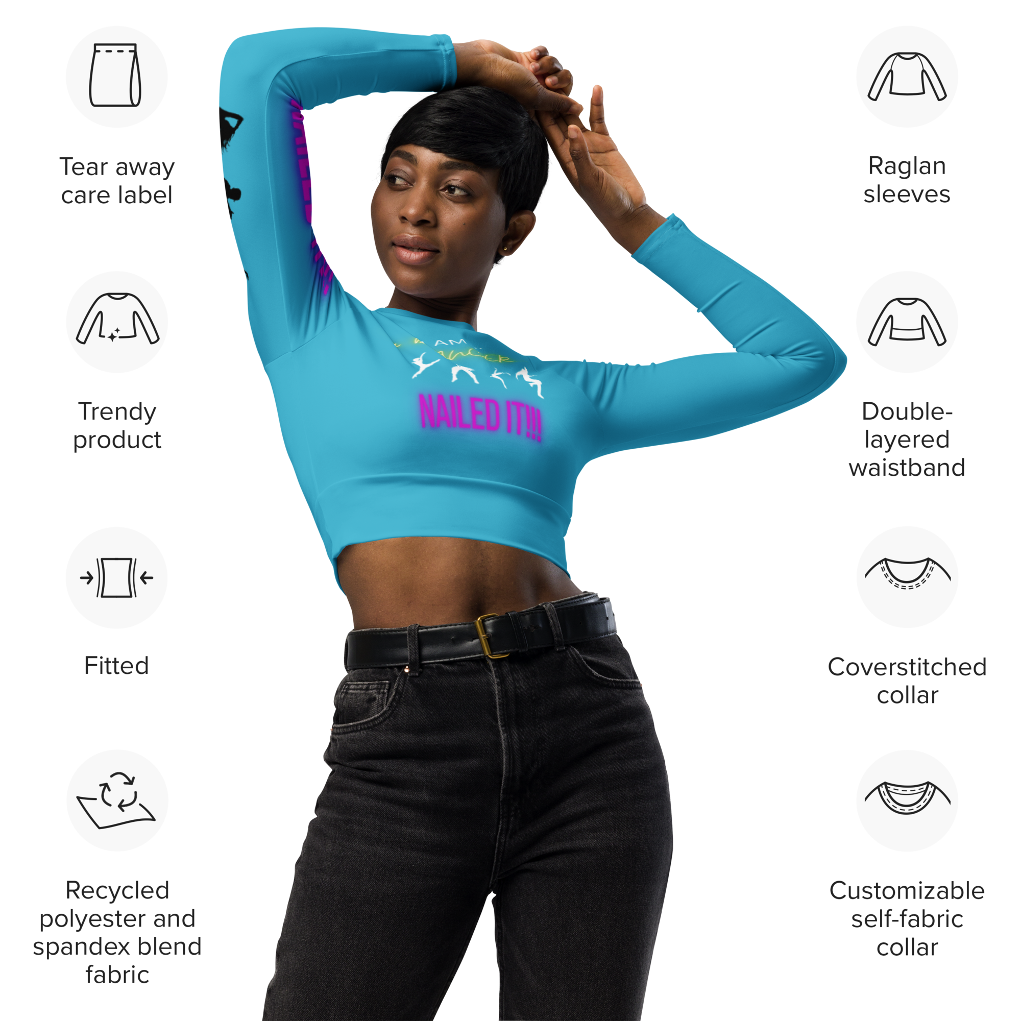 Comfortable Fit | I Am a Dancer Crop Top | Eco-Friendly