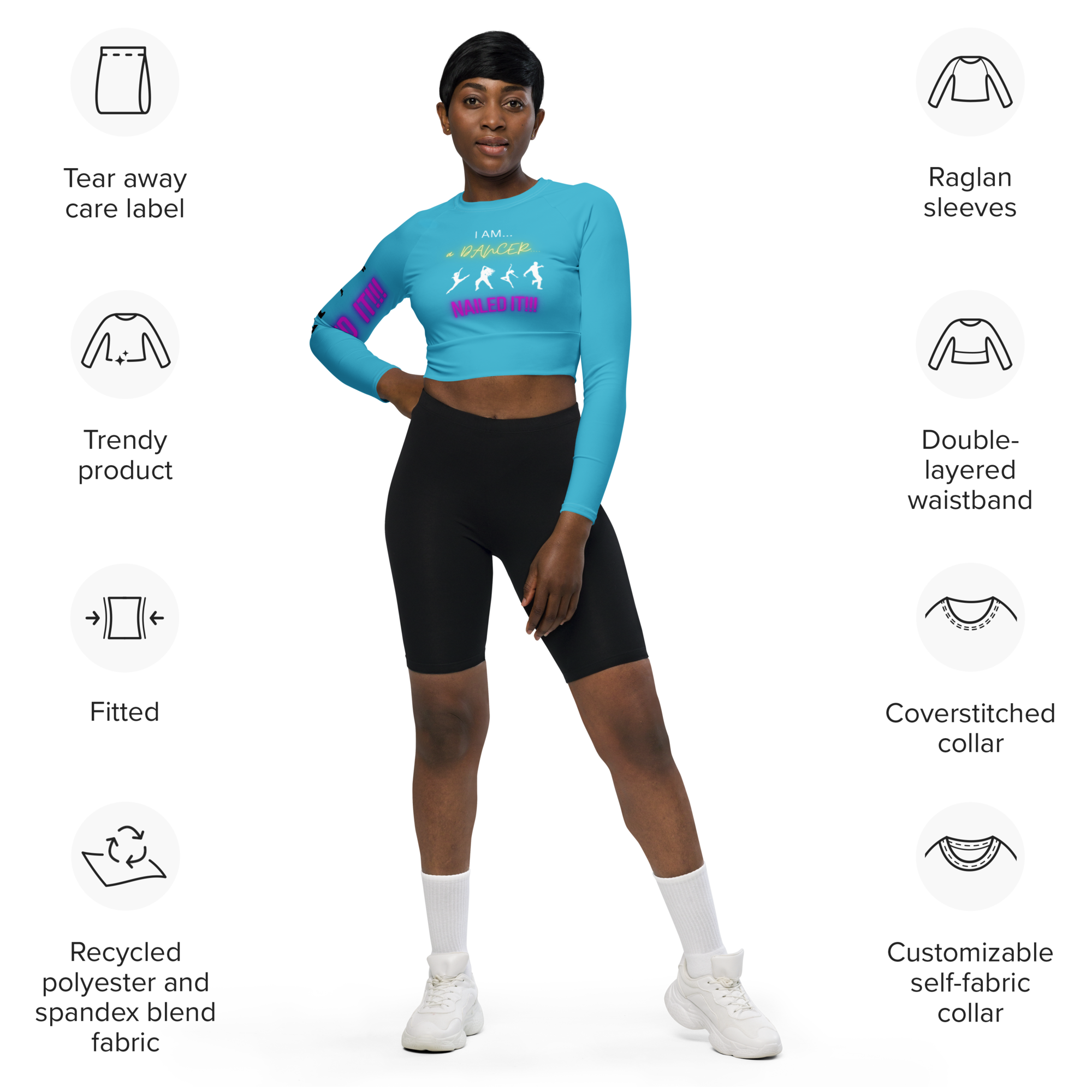 Comfortable Fit | I Am a Dancer Crop Top | Eco-Friendly