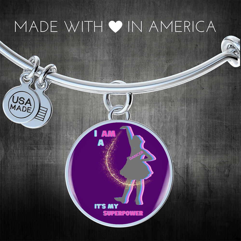 Dancer Superpower Adjustable Bangle | Purple