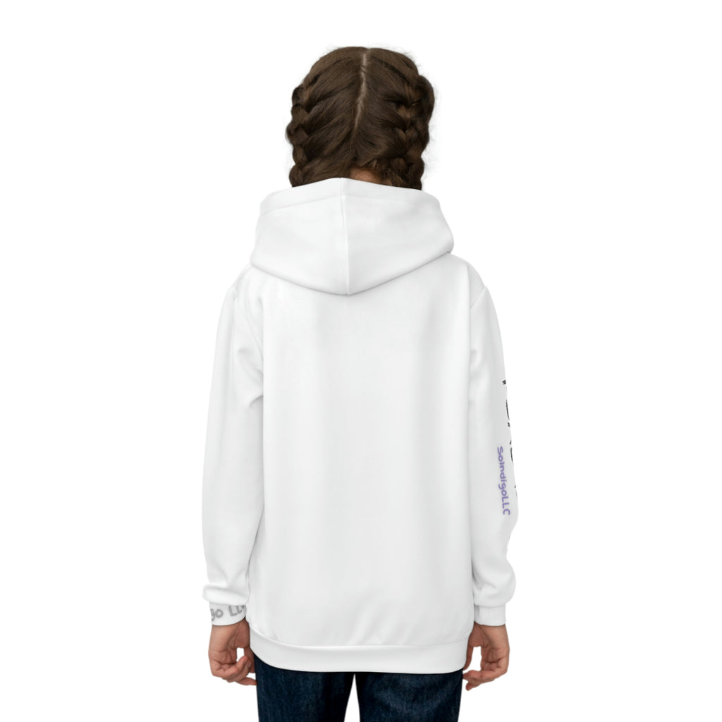 Large Print | Comfortable Fit | Child of a King | Children's Hoodie with Front Graphics and Right Arm Graphics
