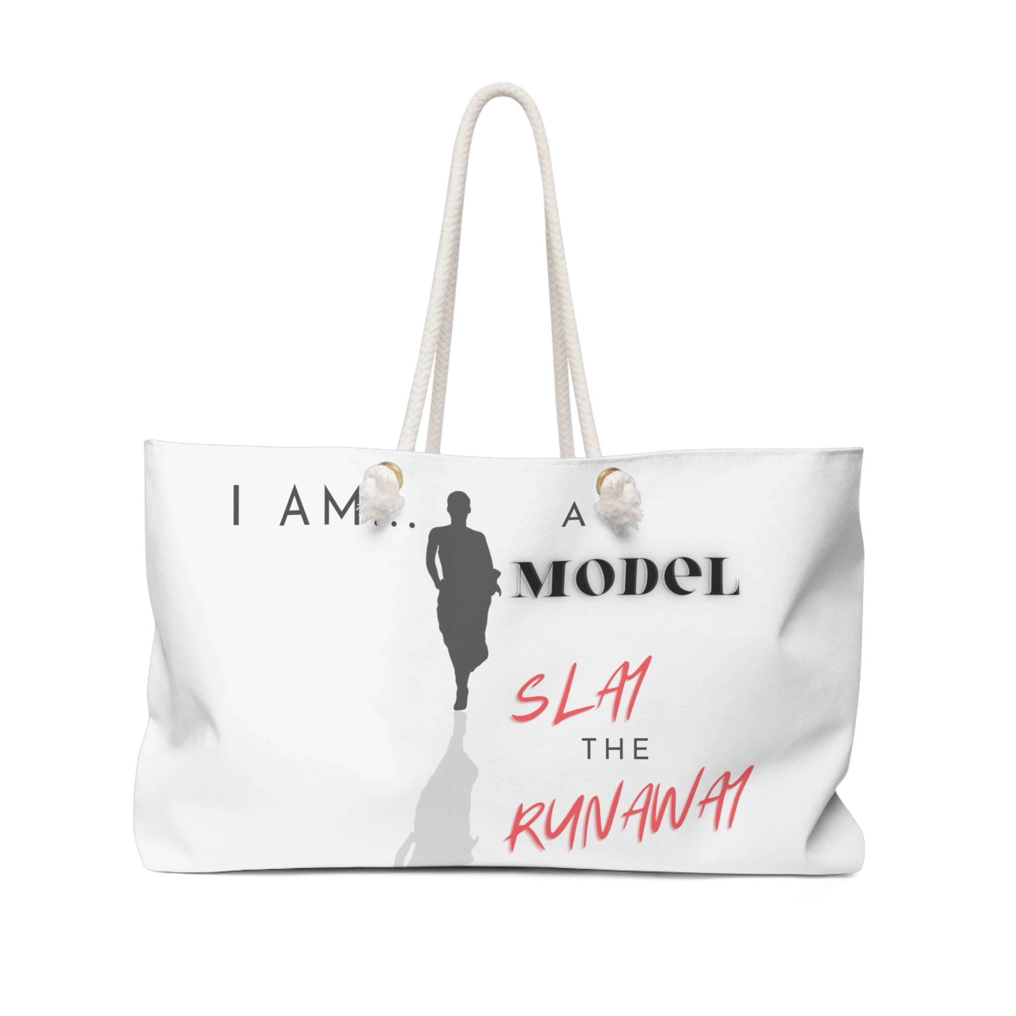 Slay the Runway Oversized Weekender Tote Bag | Custom Design | Stylish Rope Handle Tote