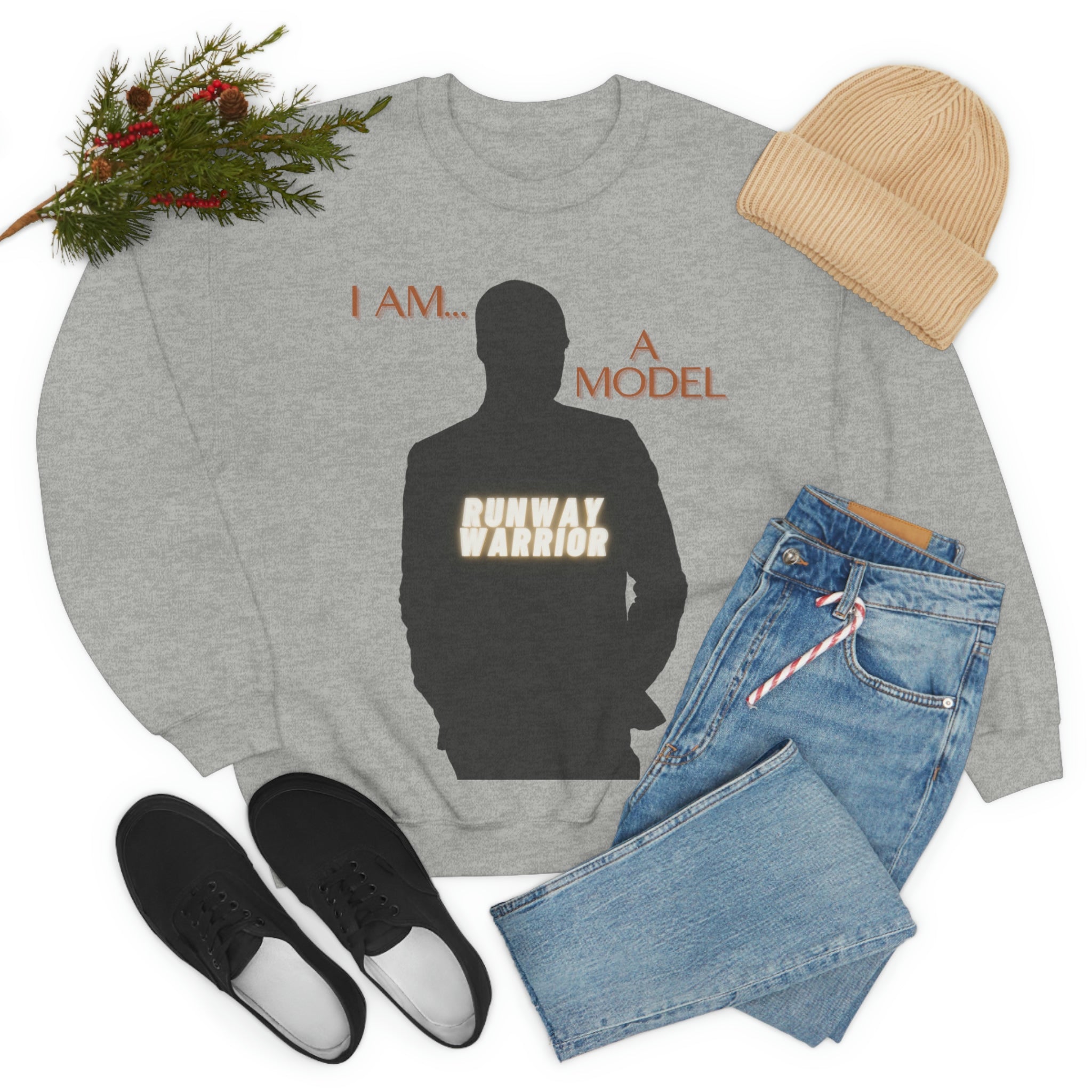 I Am a Model | Runway Warrior | Comfortable Unisex Heavy Blend™ | Crewneck Sweatshirt